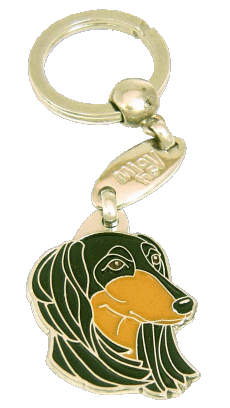 SALUKI, LEVRIERO PERSIANO NERO FOCATO - Medagliette per cani, medagliette per cani incise, medaglietta, incese medagliette per cani online, personalizzate medagliette, medaglietta, portachiavi